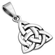 Tiny Solid Silver Celtic Trinity Knot Pendant, pn416b