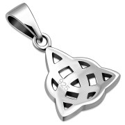 Tiny Solid Silver Celtic Trinity Knot Pendant, pn416b