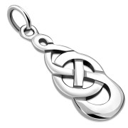 Small Celtic Knot Silver Pendant, pn445
