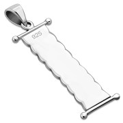 Long Celtic Knot Silver Pendant, pn455