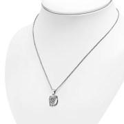 Silver Celtic Harp Pendant, pn487