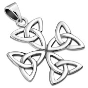 Celtic Trinity Knot Silver Pendant, pn491