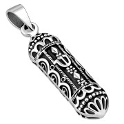 Plain Silver Mezuzah Pendant, pn511