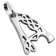 Celtic Letters, the Letter A Silver Pendant, pn544
