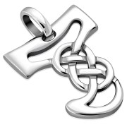 Celtic Silver Letters Charms, the Letter J, pn546