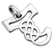 Celtic Silver Letters Charms, the Letter J, pn546