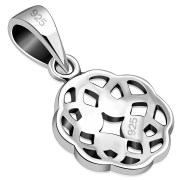 Tiny Round Shape Celtic Silver Pendant, pn571