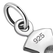 Tiny, Light, Thistle Sterling Silver Pendant, pn604