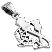 Thistle Solid Silver Celtic Pendant, pn613