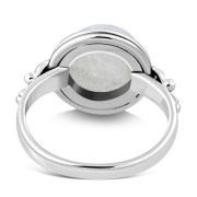 Rainbow Moonstone Ethnic Sterling Silver Ring, r023