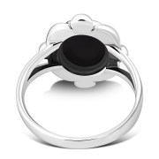 Black Onyx Stone Sterling Silver Ring, r039