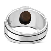 Tiger Eye Silver Men's Ring - r060