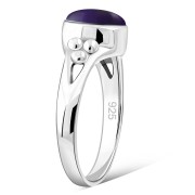 Amethyst Ethnic Silver Ring, r112