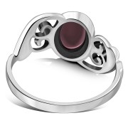 Ethnic Garnet Stone Silver Ring, r192