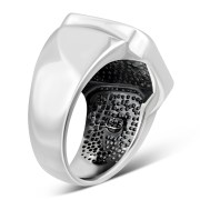 Black Onyx Stone Sterling Silver Ring, R243