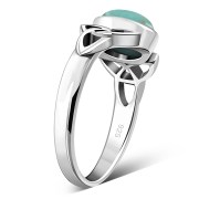 Celtic Trinity Knot Turquoise Ring, r266