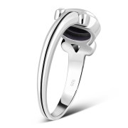 Simple Sterling Silver Amethyst Ring, r274