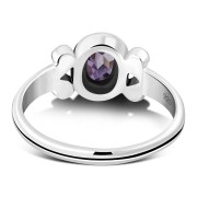 Simple Sterling Silver Amethyst Ring, r274