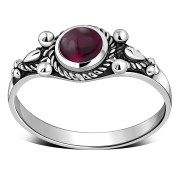 Tibetan Style Garnet Ring, r473