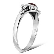 Tibetan Style Garnet Ring, r473