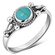 Tibetan Style Turquoise Ring, r473