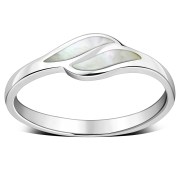 Mother of Pearl Shell Silver Ring, r475