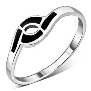 Black Onyx Sterling Silver Ring, r477