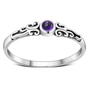 Ethnic Amethyst Stone Ring, r482