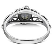 Native American Rainbow Moon Stone Silver Ring