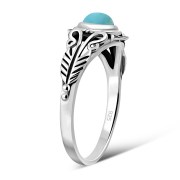 Native American Turquoise Solid Silver Ring, r490