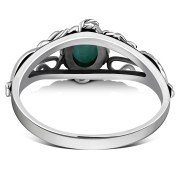Native American Turquoise Solid Silver Ring, r490