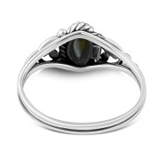Ethnic Style Mother of Pearl Silver Ring, r495