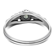 Rainbow Moon Stone Ethnic Silver Ring, r509