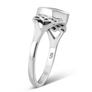 Amethyst Celtic Knot Silver Ring, r538