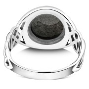Large Labradorite Stone Celtic Silver Ring, r542