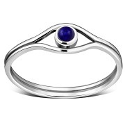 Evil Eye Sterling Silver Lapiz Lazuli Ring, r570
