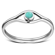 Evil Eye Silver Turquoise Ring, r570
