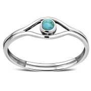 Evil Eye Silver Turquoise Ring, r570
