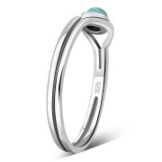 Evil Eye Silver Turquoise Ring, r570