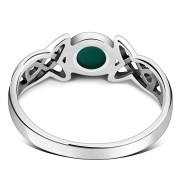 Turquoise Celtic Trinity Silver Ring, r590
