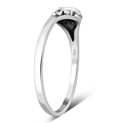 Mother Of Pearl Shell Native Style Ethnic Silver Ring, r592