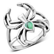 Abalone Shell Spider Silver Ring, r625