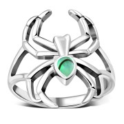 Abalone Shell Spider Silver Ring, r625