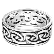 Celtic Knot Mens Ring Sterling Silver, rp136
