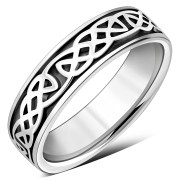  Celtic Knot Band Silver Ring, rp140