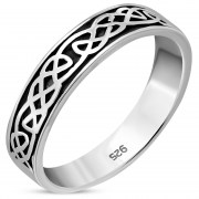  Celtic Knot Band Silver Ring, rp140