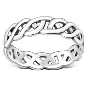 Plain Sterling Silver Celtic Mens Ring, rp228