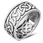 Plain Band Celtic Knot Silver Ring, rp230