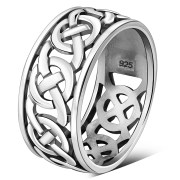 Plain Band Celtic Knot Silver Ring, rp230