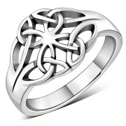 Plain Sterling Silver Celtic Knot Ring, rp241